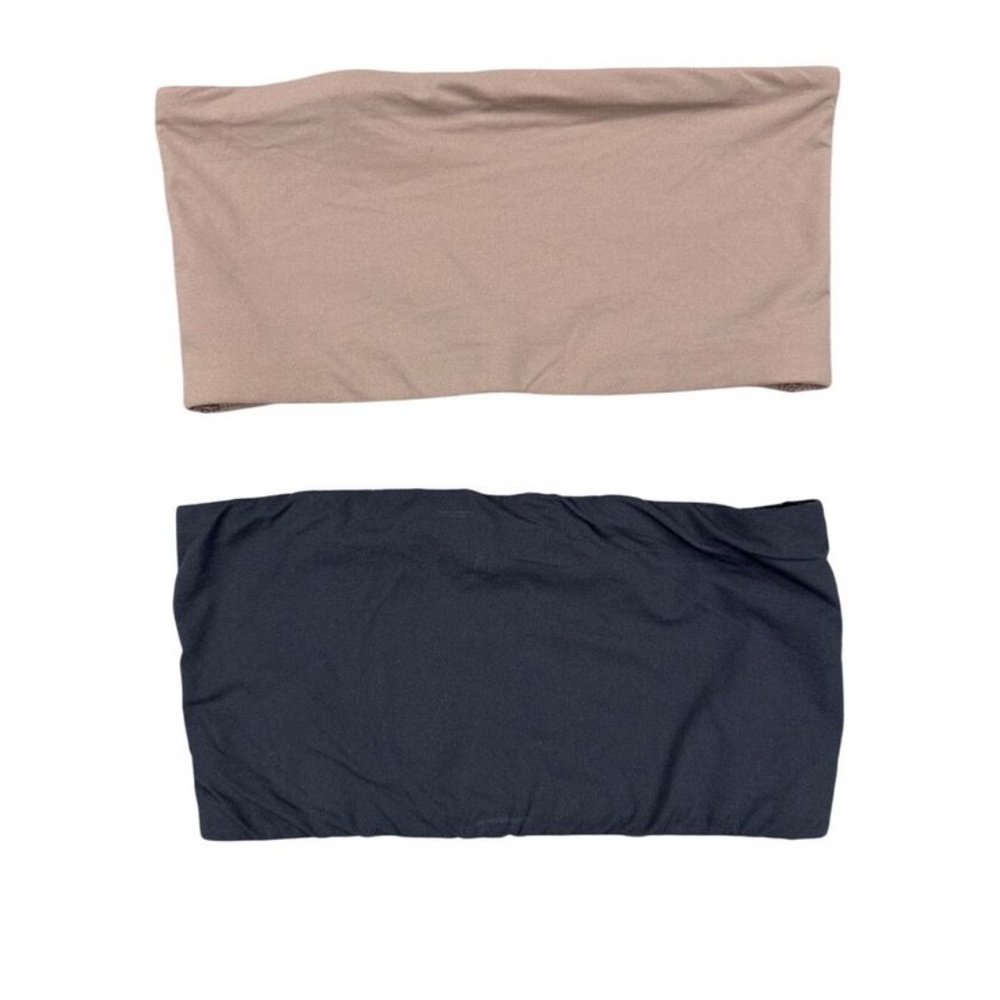 SKIMS - Bandeau Strapless Tops in Black & Tan